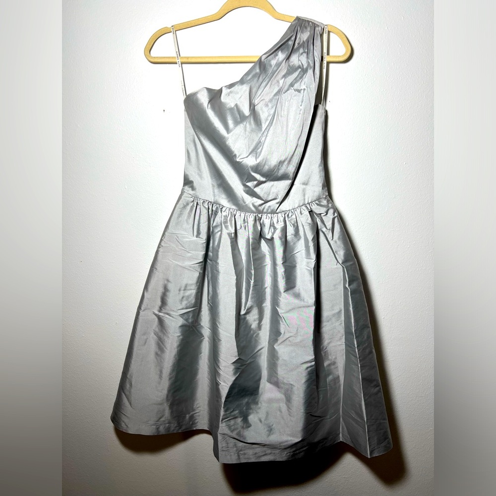 NEW Alfred Sung One Shoulder A Line Knee Length Dress Size Medium w/ pockets!